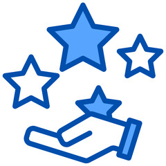 Obraz premium Star blue style icon