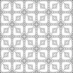 floral pattern background.Geometric ornament for wallpapers and backgrounds. Black and white pattern. 