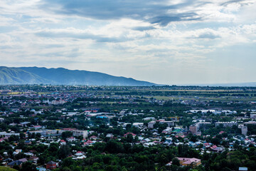 Obraz premium view of the city of the city Talgar