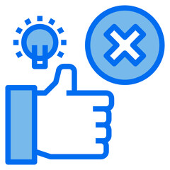 idea blue line icon