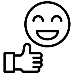 Emoji outline style icon