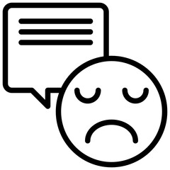 Reaction outline style icon