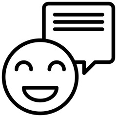 Reaction outline style icon