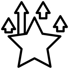 Star outline style icon