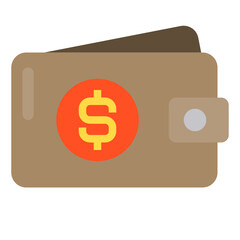 wallet flat icon
