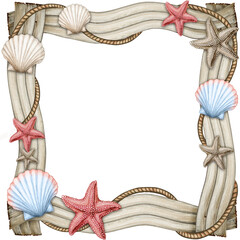 sea shells frame