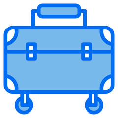 bag blue line icon