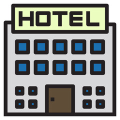 hotel line icon