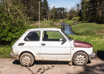 Obraz na płótnie Canvas The car Fiat 126p called 