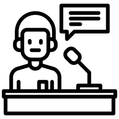 Feedback outline style icon