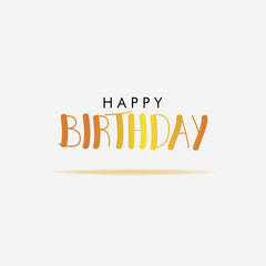 Happy Birthday celebration typography design vector isolated on white background
