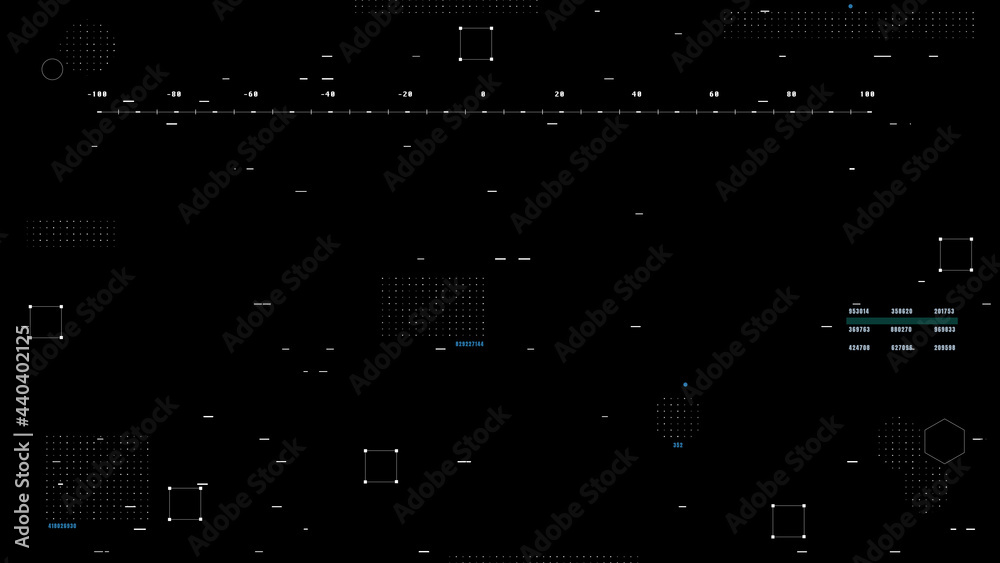 Aufkleber HUD Smart Artificial Intelligence Copy Space Infographic Template. Cyber Technology Futuristic Element Illustration Monitor Display