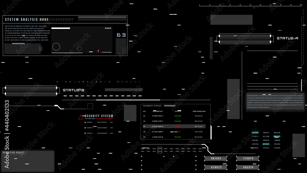 Poster HUD Smart Artificial Intelligence Copy Space Infographic Template. Cyber Technology Futuristic Element Illustration Monitor Display