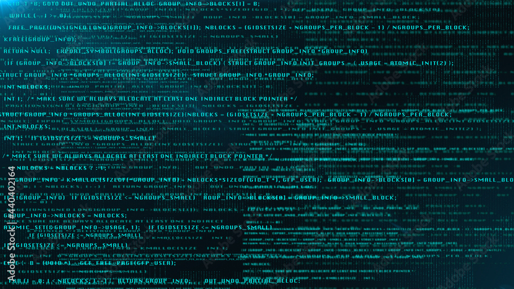 Poster Hacker Code Network Security Data Information Random Command Programing Development Illustration Background