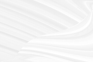 Clean soft fabric woven beautiful abstract smooth curve shape decorative corner fashion textile white background