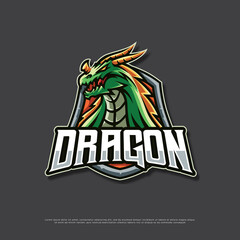 dragon mascot logo design