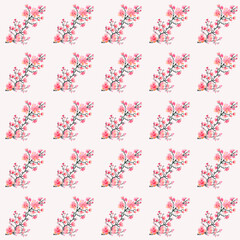 Rose on a dark, light, background. Print for fabric Watercolor seamless paper.Seamless pattern with creation, scrapbooking, packaging paper.dark background, turquoise background, white background.