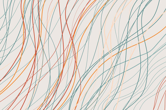 Hand drew abstract line art background