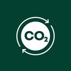 carbon offset, co2 gas reduction icon