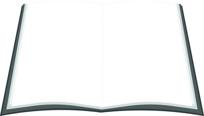 Open Book on White Background
