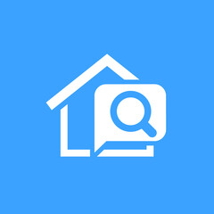 house search vector icon with a home