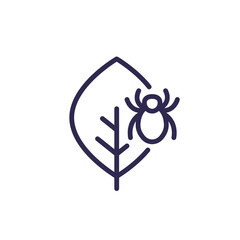 pest on a plant line icon