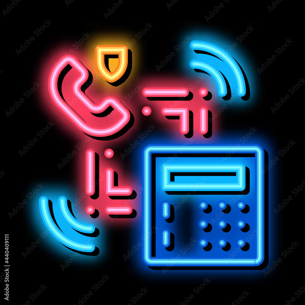 Poster scan code detection neon light sign vector. glowing bright icon scan code detection sign. transparen