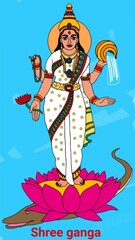 A beautiful illustration of indian goddess and saint