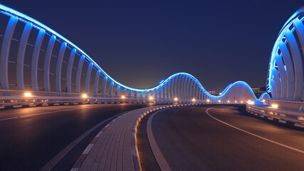 Meydan bridge in Dubai, UAE