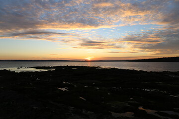 Obraz premium Sunset over the sea, France Brittany, June 2021