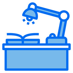 table blue line icon