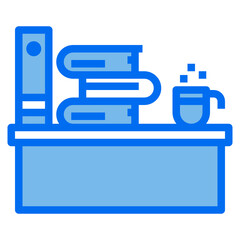 table blue line icon