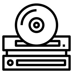 disk line icon