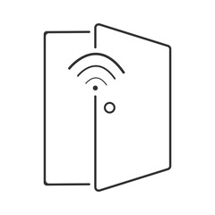 Wireless door vector illustration. Smart home 