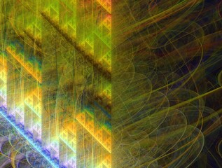 Naklejka premium Imaginatory fractal background generated Image