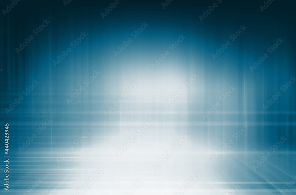 Wall mural Abstract technology background, light rays on blue background