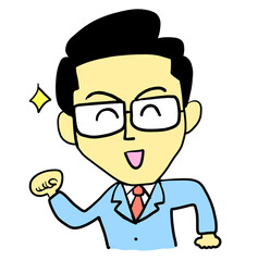 ニコニコ笑顔のビジネスマン