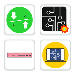 Vector illustration Set for Choosing Option Circuit Design and more EPS10