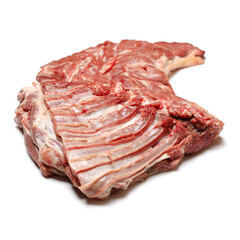 Raw Pork Ribs Isolated On White Background