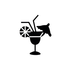 cocktail glass with ice