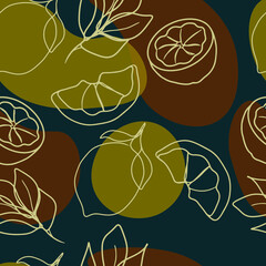 seamless pattern with fruits