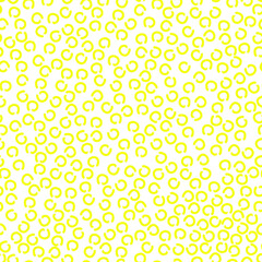 doodle abstract seamless pattern irregular chaotic white circles on contrasting background