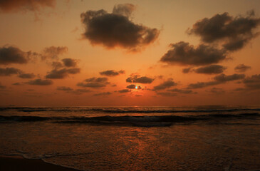 sunset on the beach