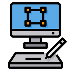 Graphic Designer filled outline icon