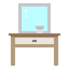 mirror table flat icon