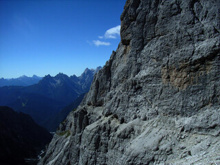 Die Via Ferrata Cengia Gabriella in den Sextener Dolomiten