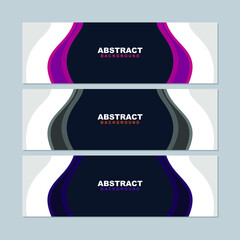 Fototapeta premium Illustration set vector of abstract background in grey, and violet color. Good to use for banner, social media template, poster and flyer template, etc.