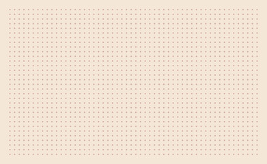 Grid paper. Dotted grid on beige background. Abstract dotted transparent illustration with dots. White geometric pattern for school, copybooks, notebooks, diary, notes, banners, print, books