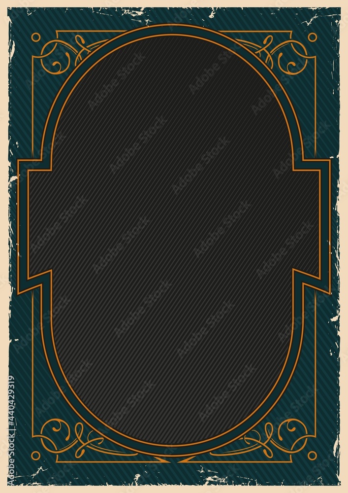 Poster elegant blank vintage frame template