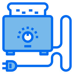 Toaster blue line icon
